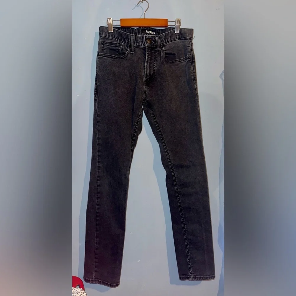 Express Slim Fit Black Wash Jeans | Size 30x32 | Stretch Denim | Men’s
